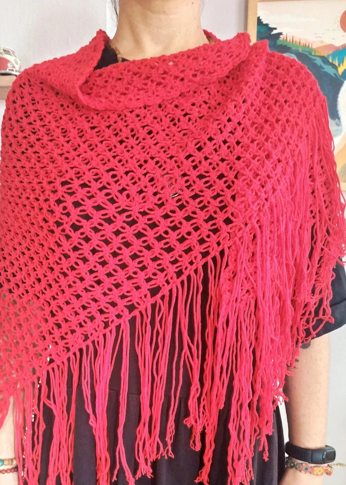 Crochet Shawl, Knitted Shawl, Women Scarf, Knit Women Cotton Shawl, Cotton Wrap, Knit shawl cotton, Woman Crochet Clothing